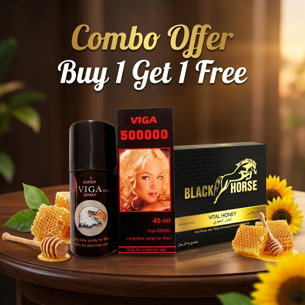 Buy Black horse vital honey and Viga Delay Spray Free