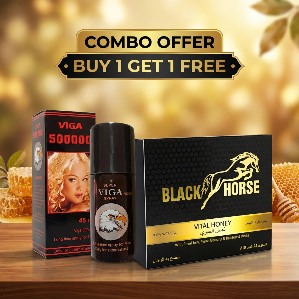 Buy Black horse vital honey and Viga Delay Spray Free