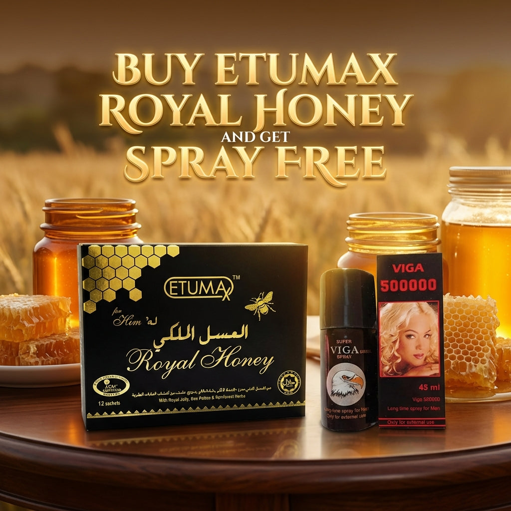 Buy Etumax Royal Honey and Delay Spray Free