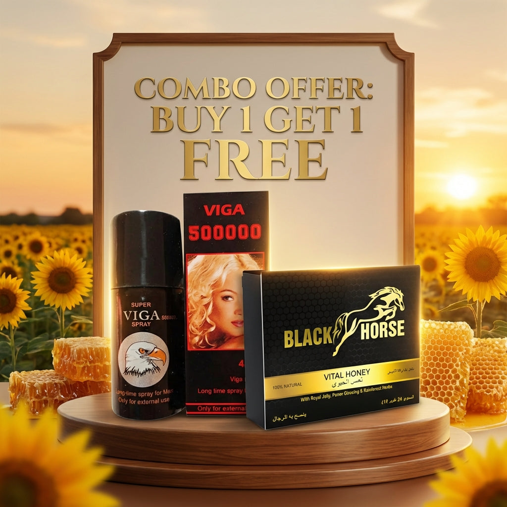 Buy Black horse vital honey and Viga Delay Spray Free