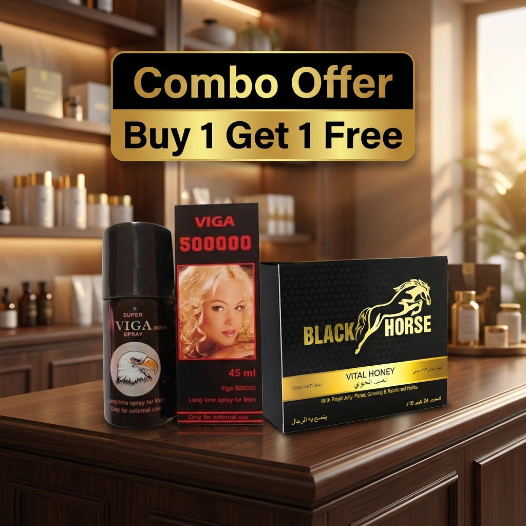 Buy Black horse vital honey and Viga Delay Spray Free