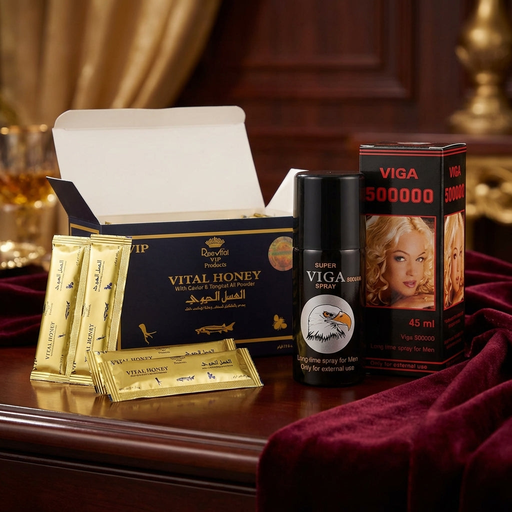 Buy Vital Honey 12 Sachet Box and Get Viga Delay Spray Free